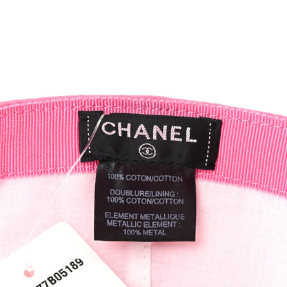 Chanel Cotton CC Cap Hat Fuchsia Orange 6 of 6