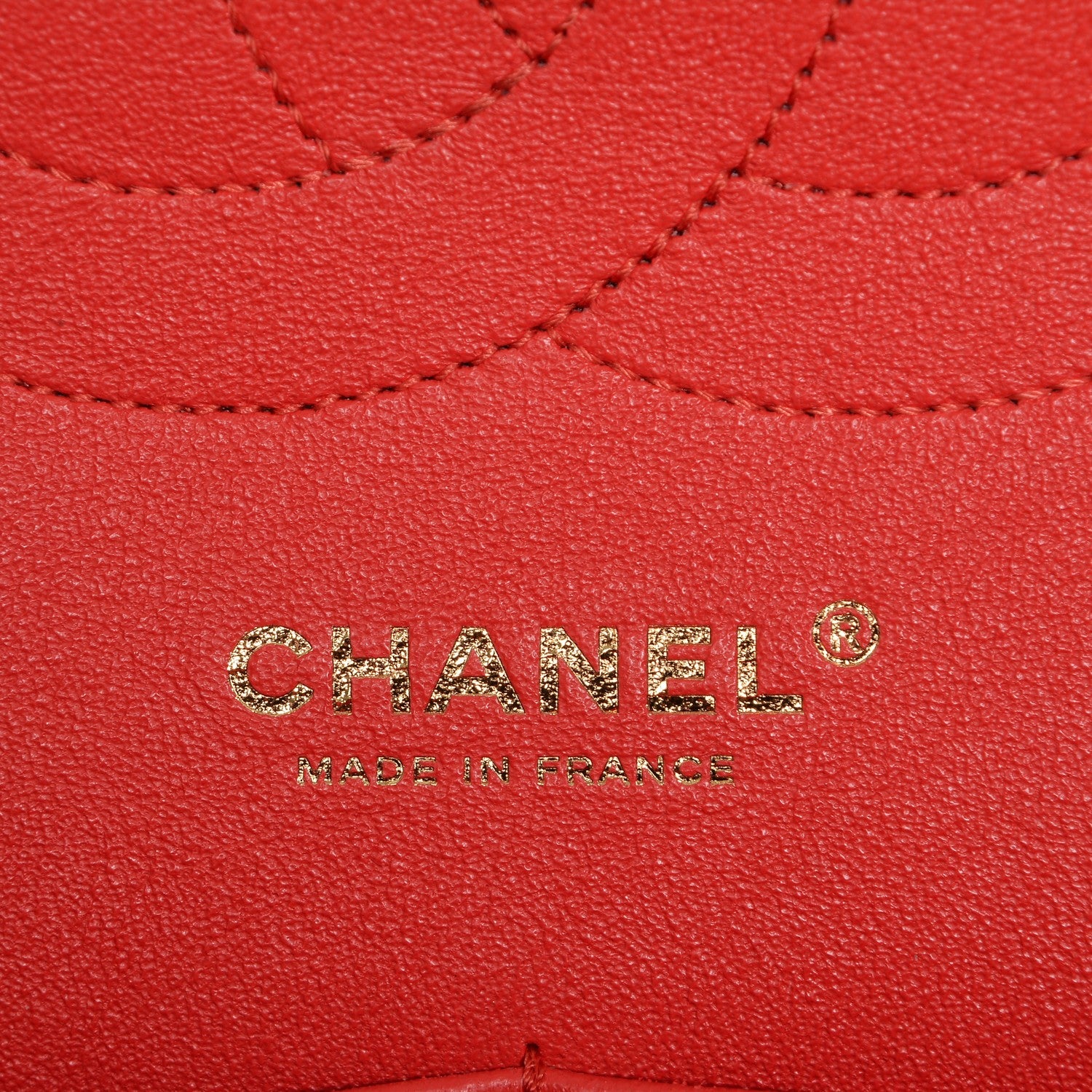 Chanel Lambskin Chevron Quilted Jumbo Double Flap Red 6 of 7
