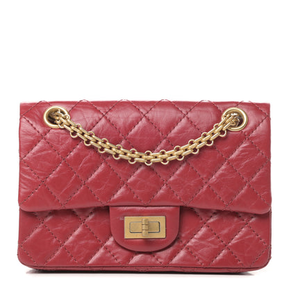 Chanel Aged Calfskin Quilted 2.55 Reissue Mini Flap Red 1 of 13