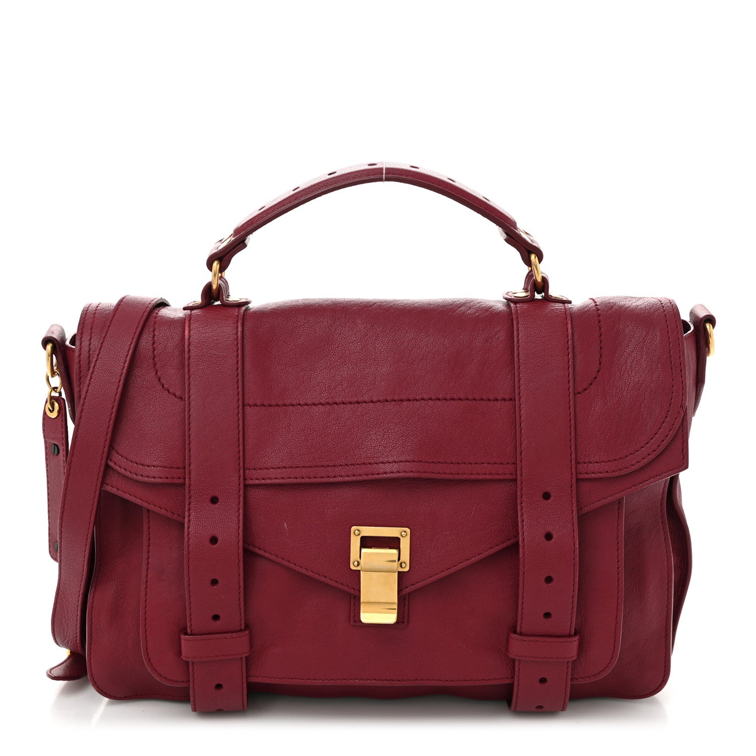 Proenza Schouler Lambskin Medium PS1 Satchel Raspberry 1 of 12