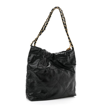 Chanel Shiny Calfskin Quilted Small Chanel 22 Black 4 of 12