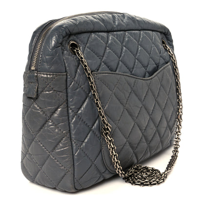 Chanel Aged Calfskin Quilted Large Reissue Camera Case Grey 3 of 10