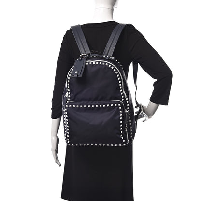 Valentino Garavani Nylon Free Rockstud Backpack Marine 2 of 10