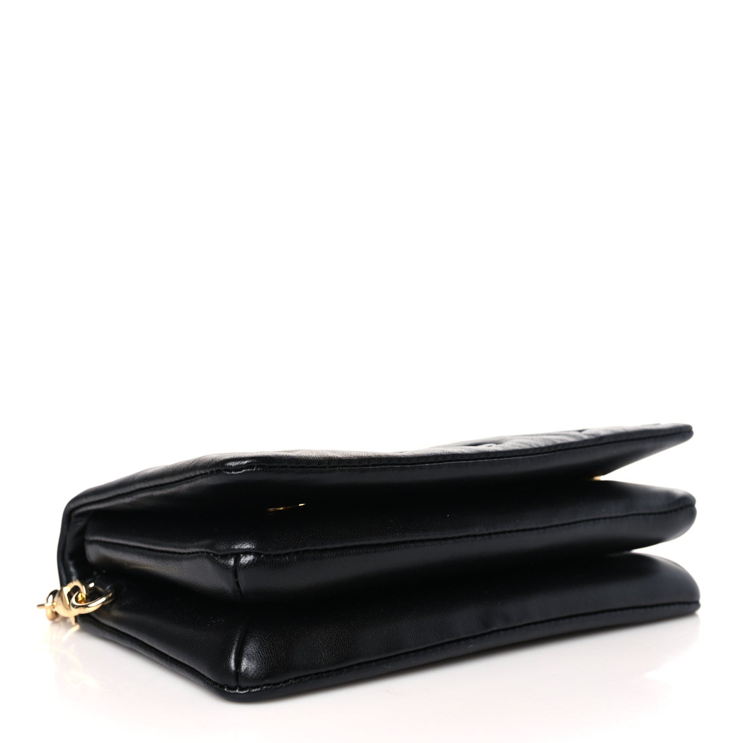 Lambskin Embossed Monogram Pochette Coussin Black