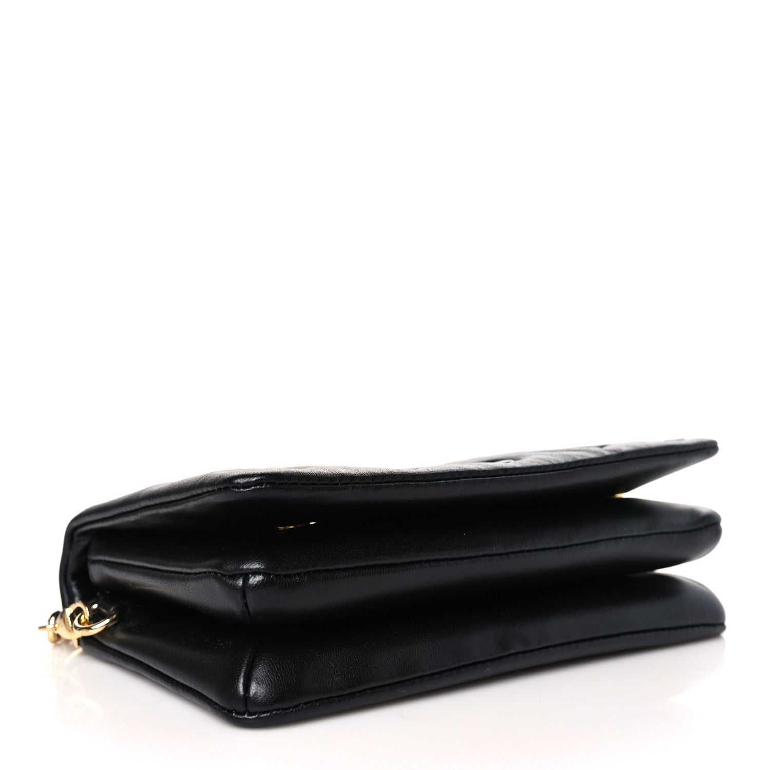 Louis Vuitton Lambskin Embossed Monogram Pochette Coussin Black 4 of 8