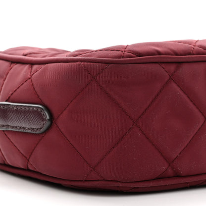 Prada Nylon Tessuto Impuntu Quilted Crossbody Bag Granato 9 of 10