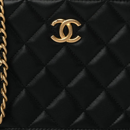 Chanel Lambskin Quilted Top Handle Small Vanity Case Black 7 of 10