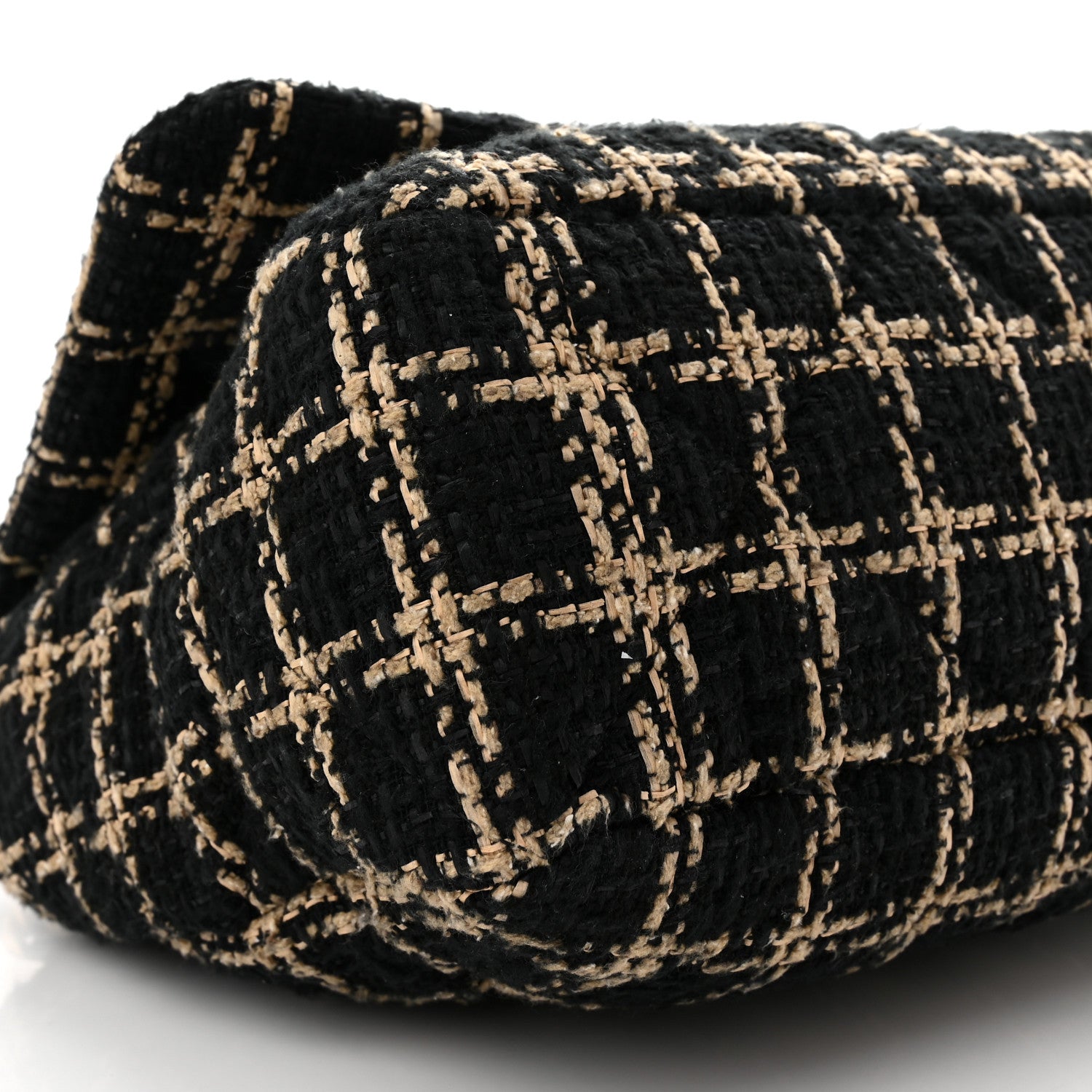 Chanel Tweed Maxi Chanel 19 Flap Black Beige 9 of 10