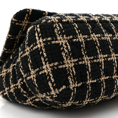Chanel Tweed Maxi Chanel 19 Flap Black Beige 9 of 10