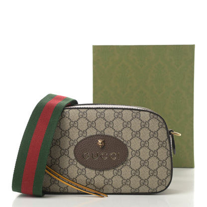 Gucci GG Supreme Monogram Web Neo Vintage Shoulder Bag Beige New Acero Crop 11 of 11