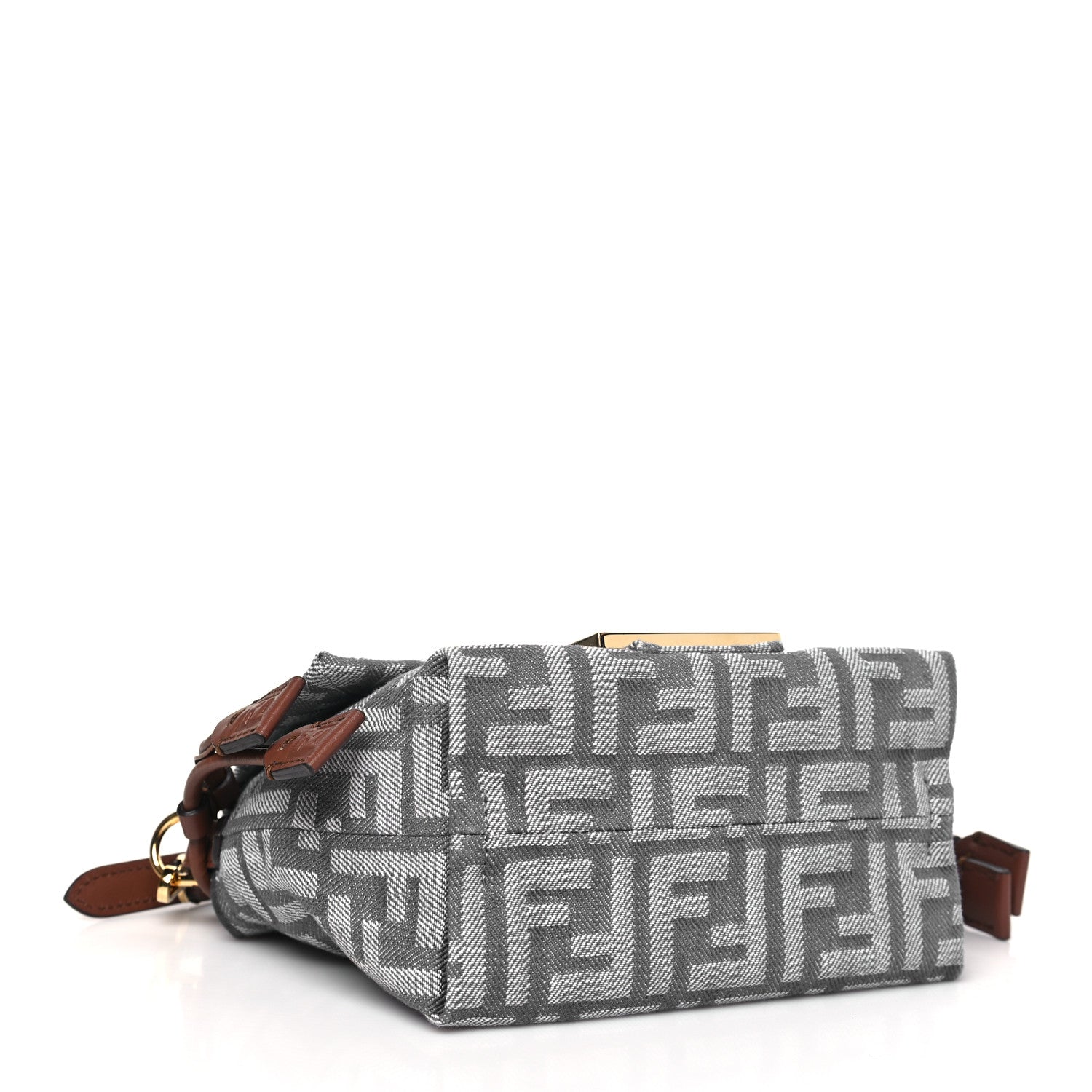 Fendi Denim Small Mamma Baguette Blue 4 of 10
