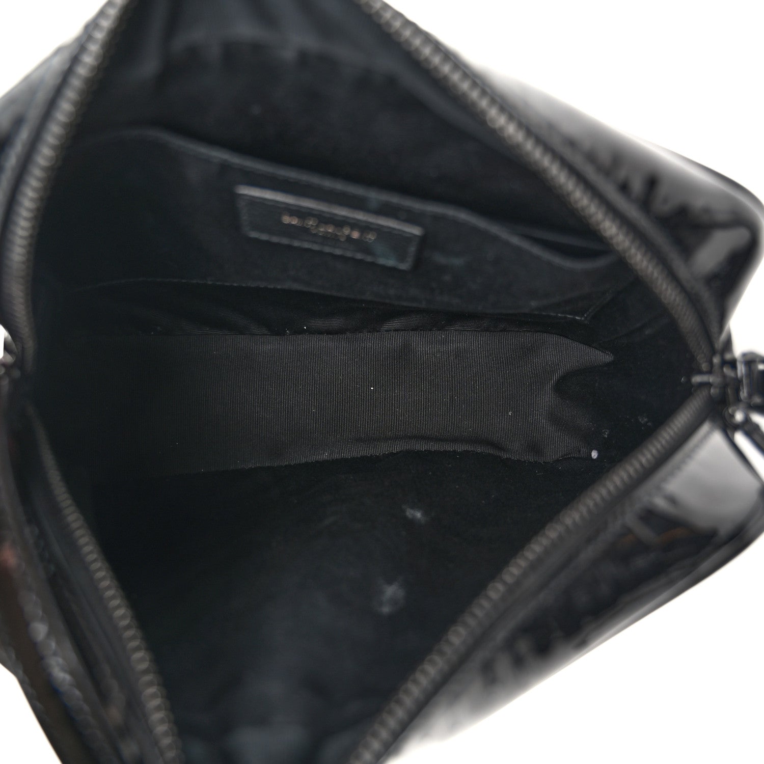 Saint Laurent Patent Calfskin Matelasse Monogram Lou Camera Bag Black 5 of 10
