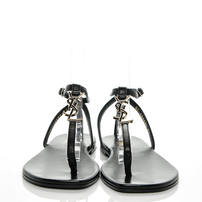 Saint Laurent Calfskin Nu Pieds 05 Sandals 36 Black 2 of 7