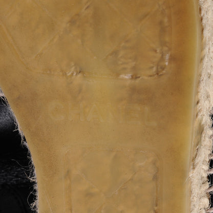 Chanel Lambskin CC Espadrilles 36 Black 7 of 9