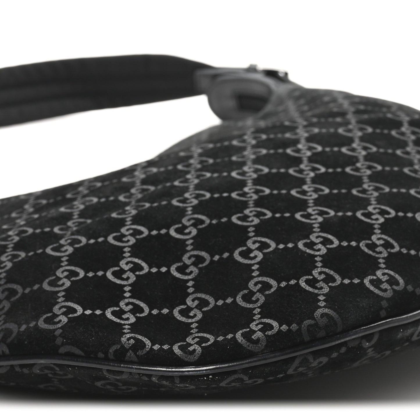Suede Guccissima Hobo Black