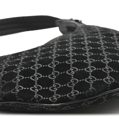 Gucci Suede Guccissima Hobo Black 9 of 10