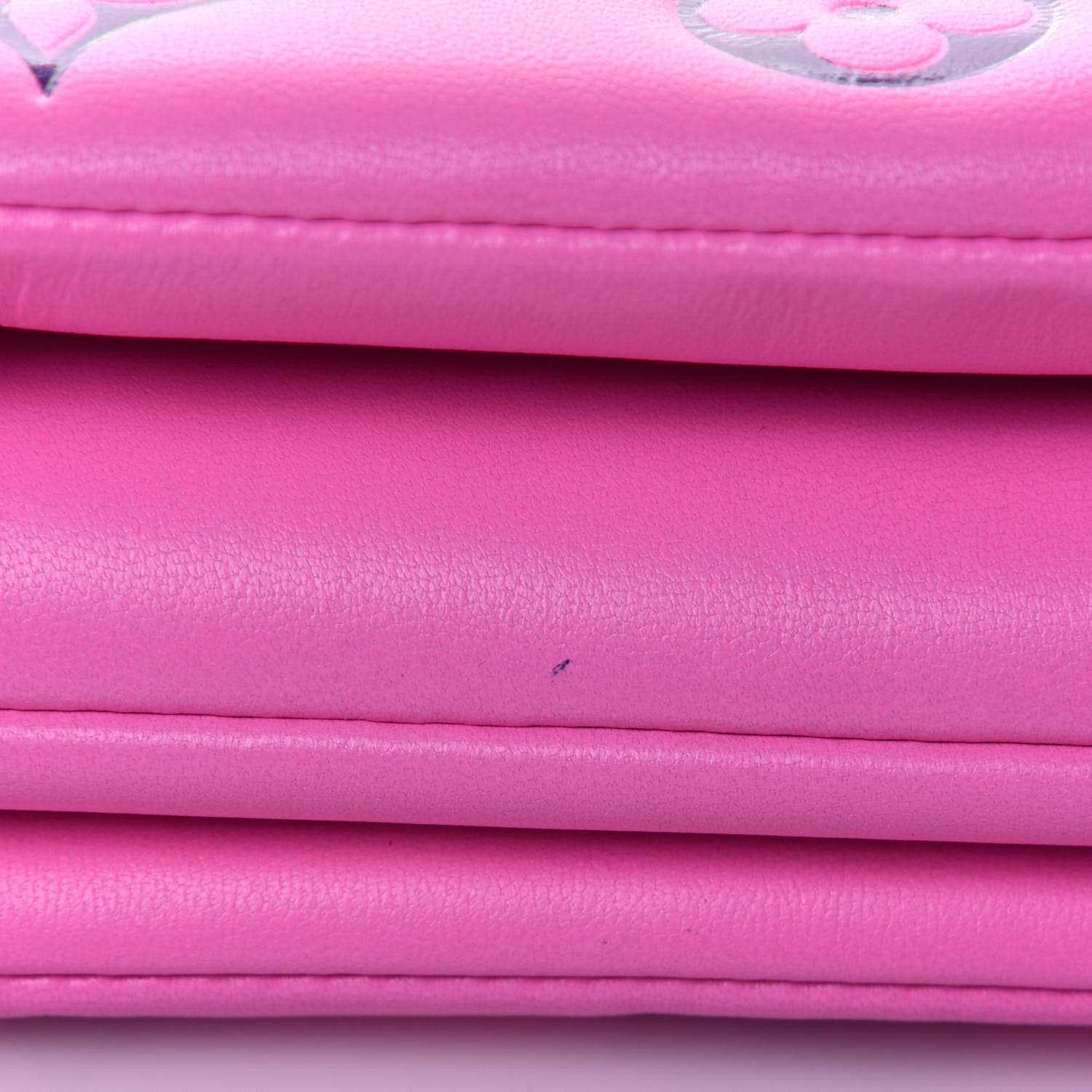 Louis Vuitton Lambskin Embossed Monogram Vuittamins Pochette Coussin Rose Violet 10 of 14