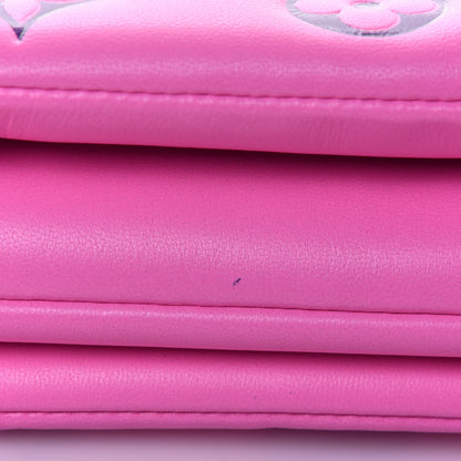 Louis Vuitton Lambskin Embossed Monogram Vuittamins Pochette Coussin Rose Violet 10 of 14