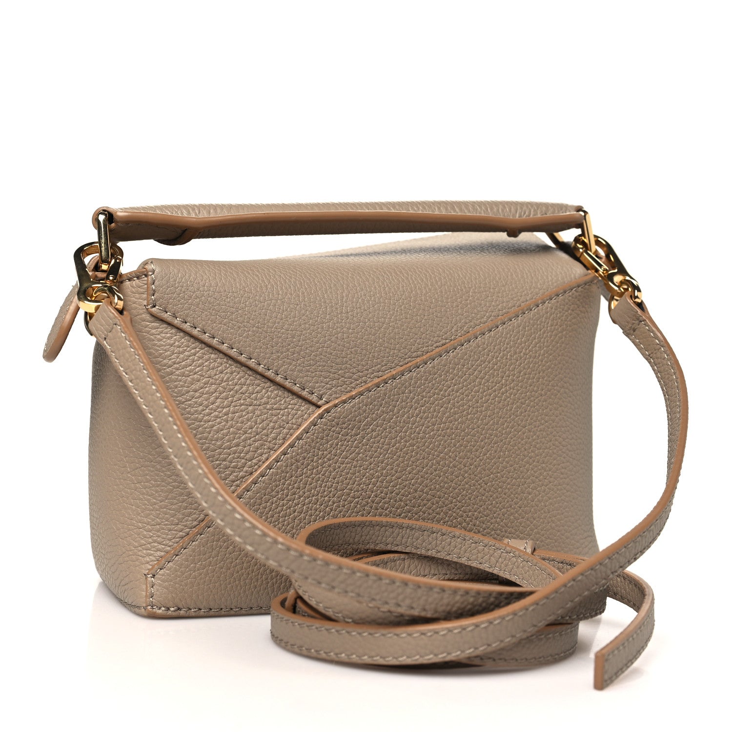 Loewe Soft Grained Calfskin Mini Puzzle Edge Bag Sand 3 of 10