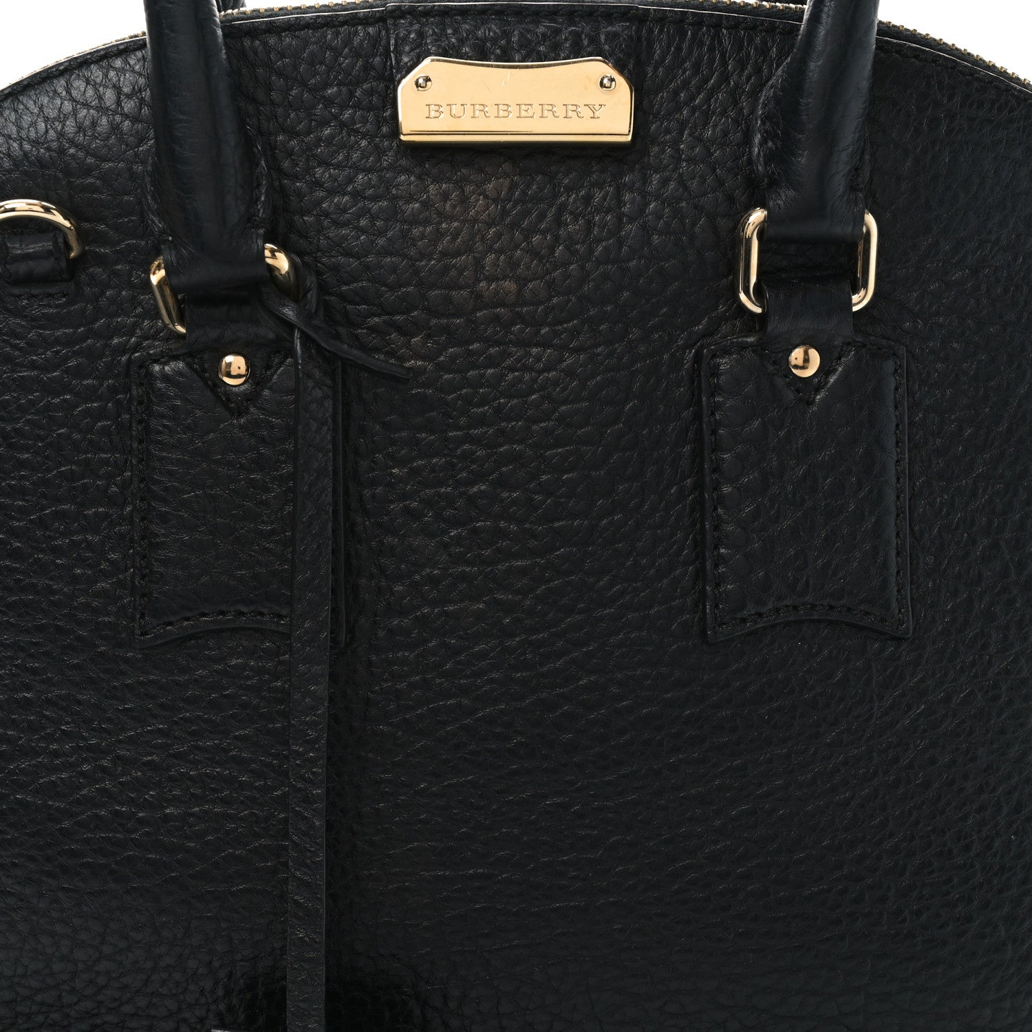 Burberry Heritage Grain Medium Orchard Bowling Bag Black 7 of 9