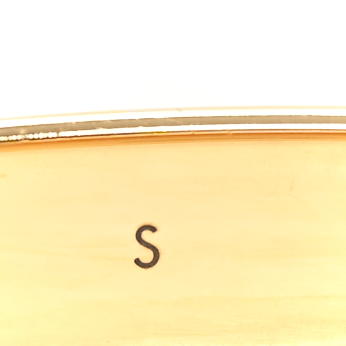 Brass Monogram Nanogram Cuff S Gold