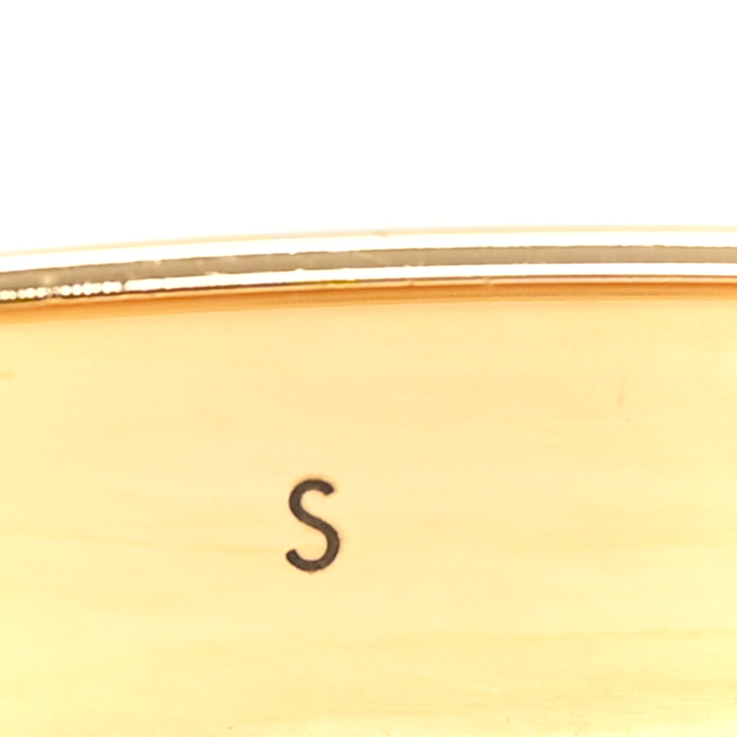 Louis Vuitton Brass Monogram Nanogram Cuff S Gold 6 of 6
