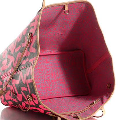Louis Vuitton Monogram Graffiti Neverfull GM Fuchsia 5 of 7