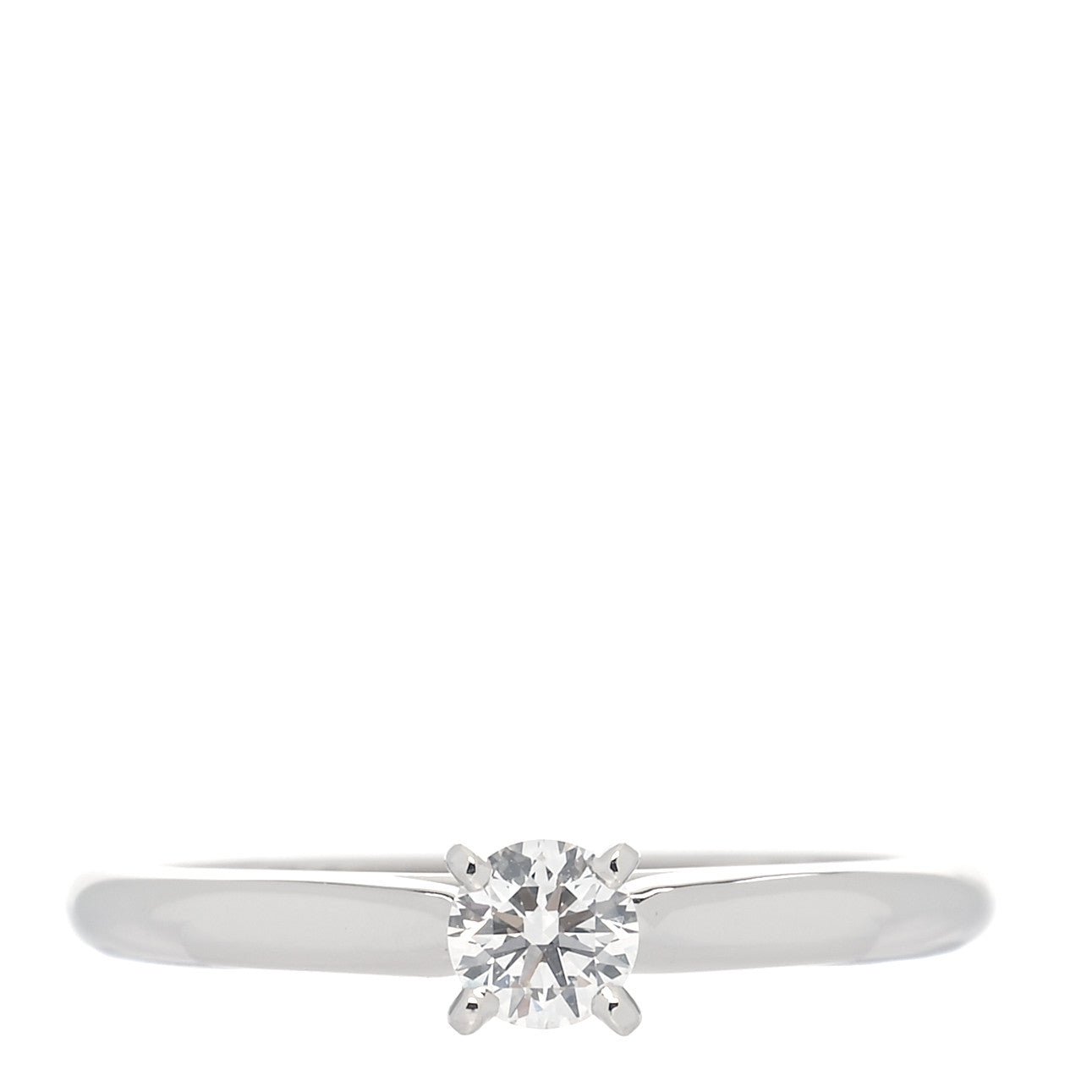 Platinum Diamond .19ct Solitaire Engagement Ring 49 4.75