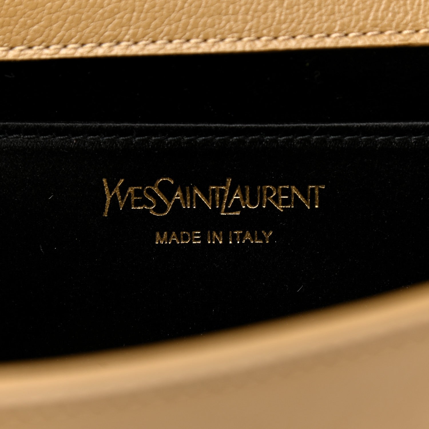 Saint Laurent Calfskin Monogram Large Belle De Jour Clutch Beige 6 of 7