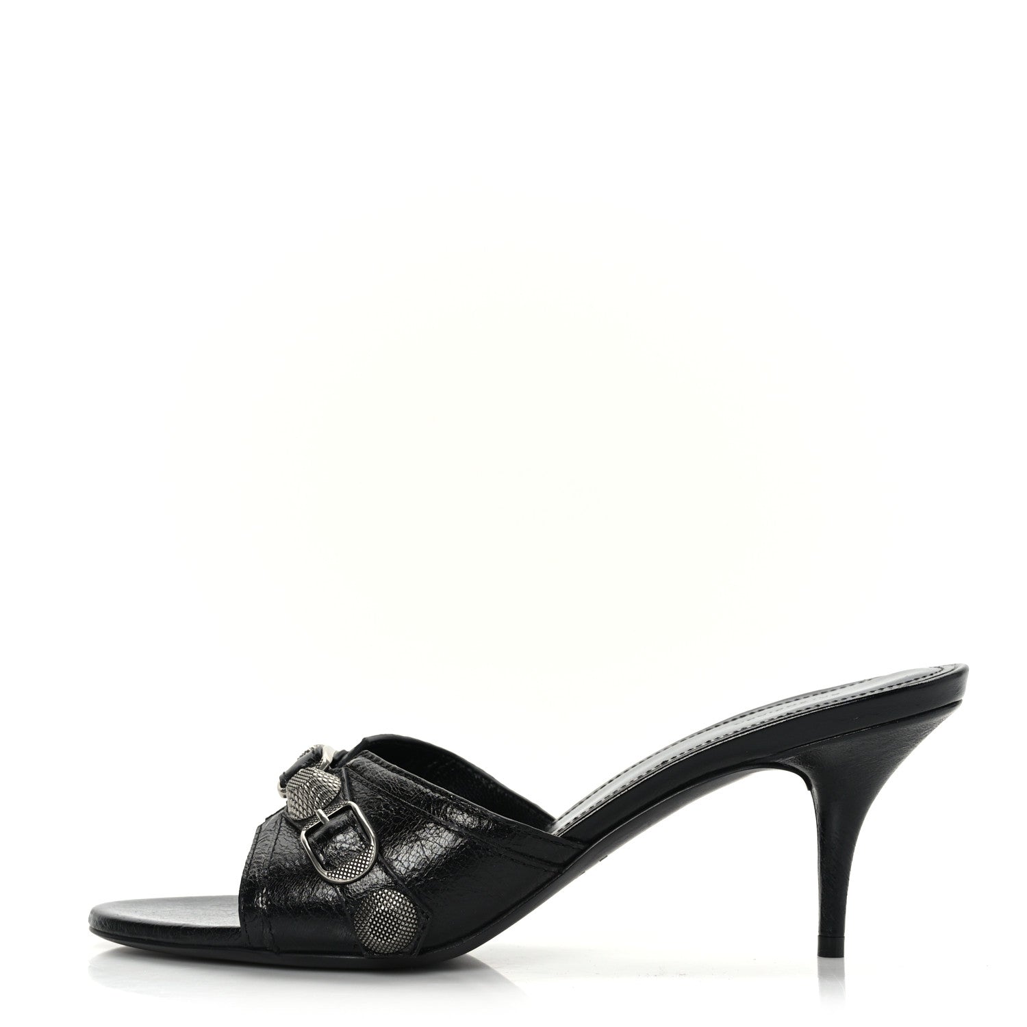 Balenciaga Agneau Arena Cagole 50mm Slide Sandals 38 Black 1 of 8