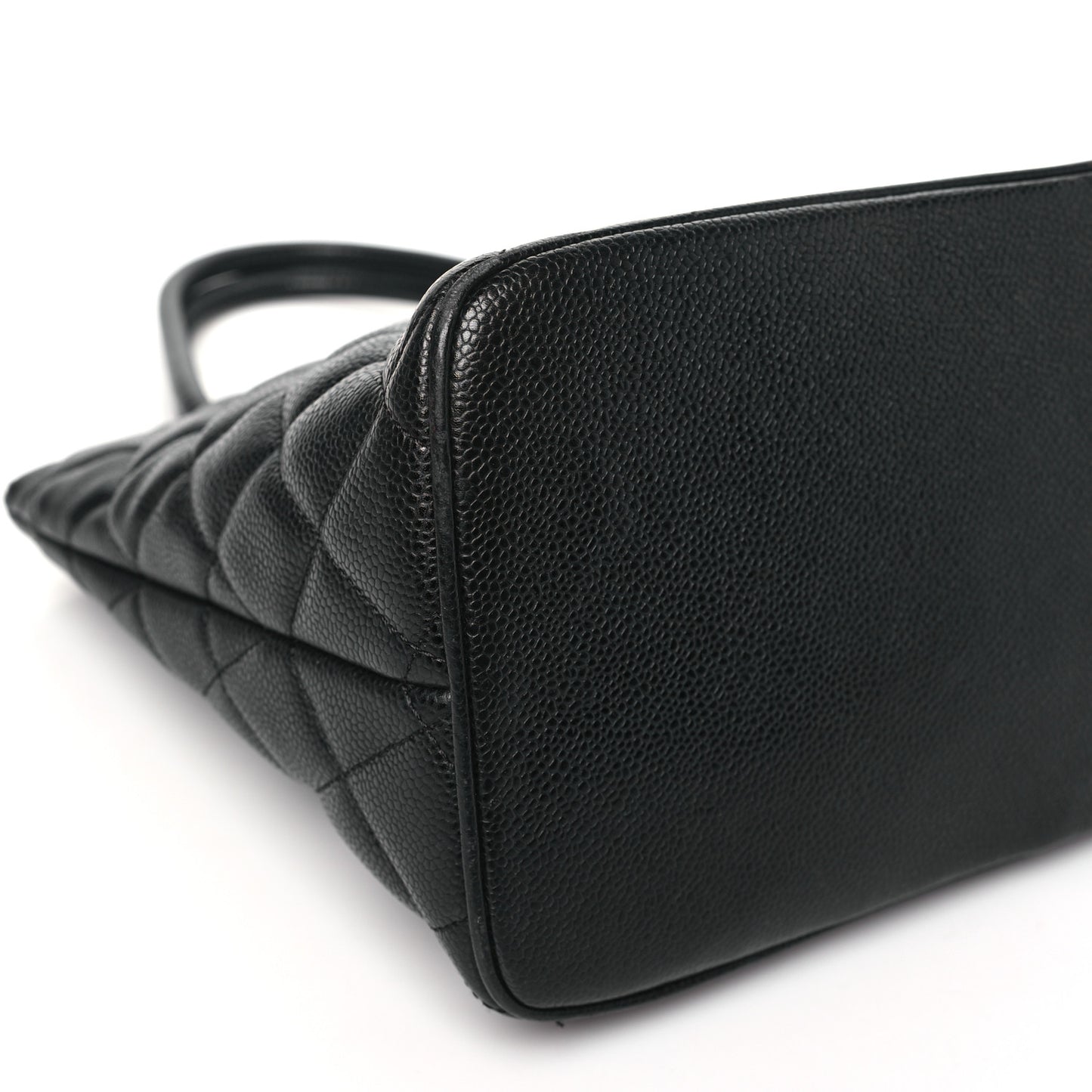 Caviar Quilted Medallion Tote Black