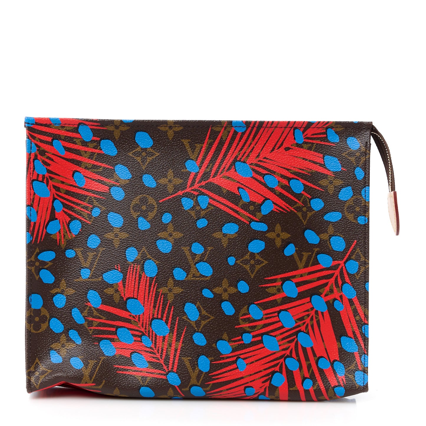 Monogram Jungle Dots Toiletry Pouch 26 Coquelicot Denim