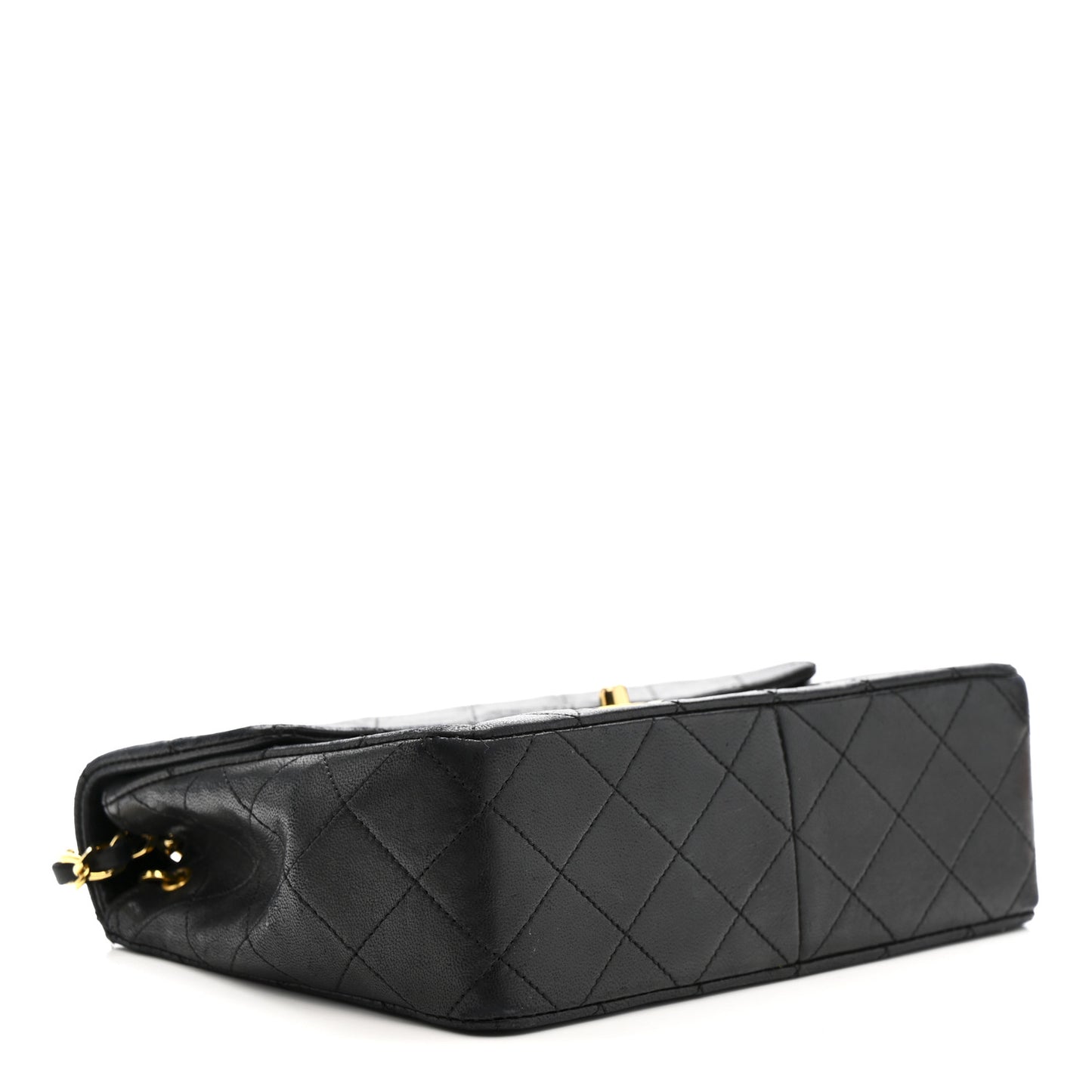Lambskin Quilted Small Single Flap Black