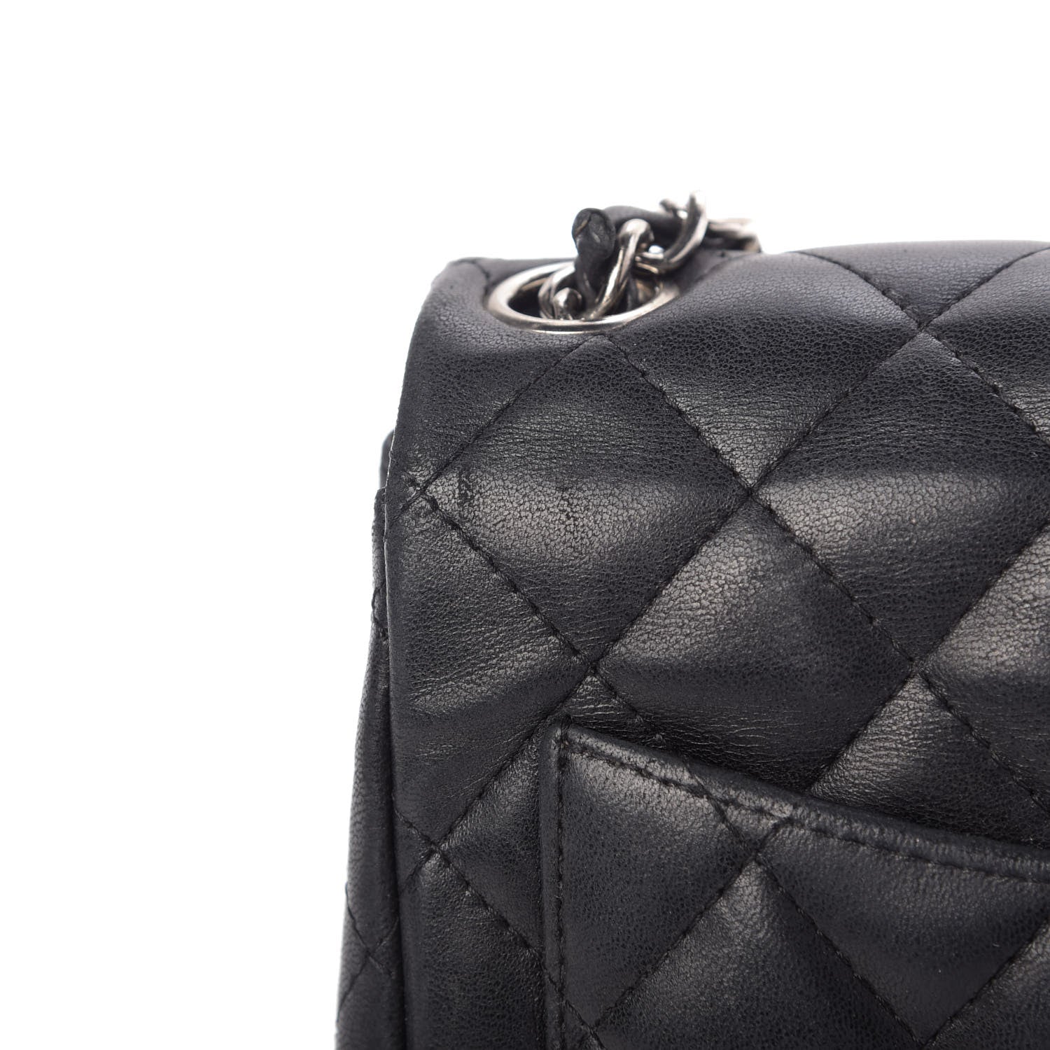 Chanel Lambskin Quilted Mini Square Flap Black 12 of 14