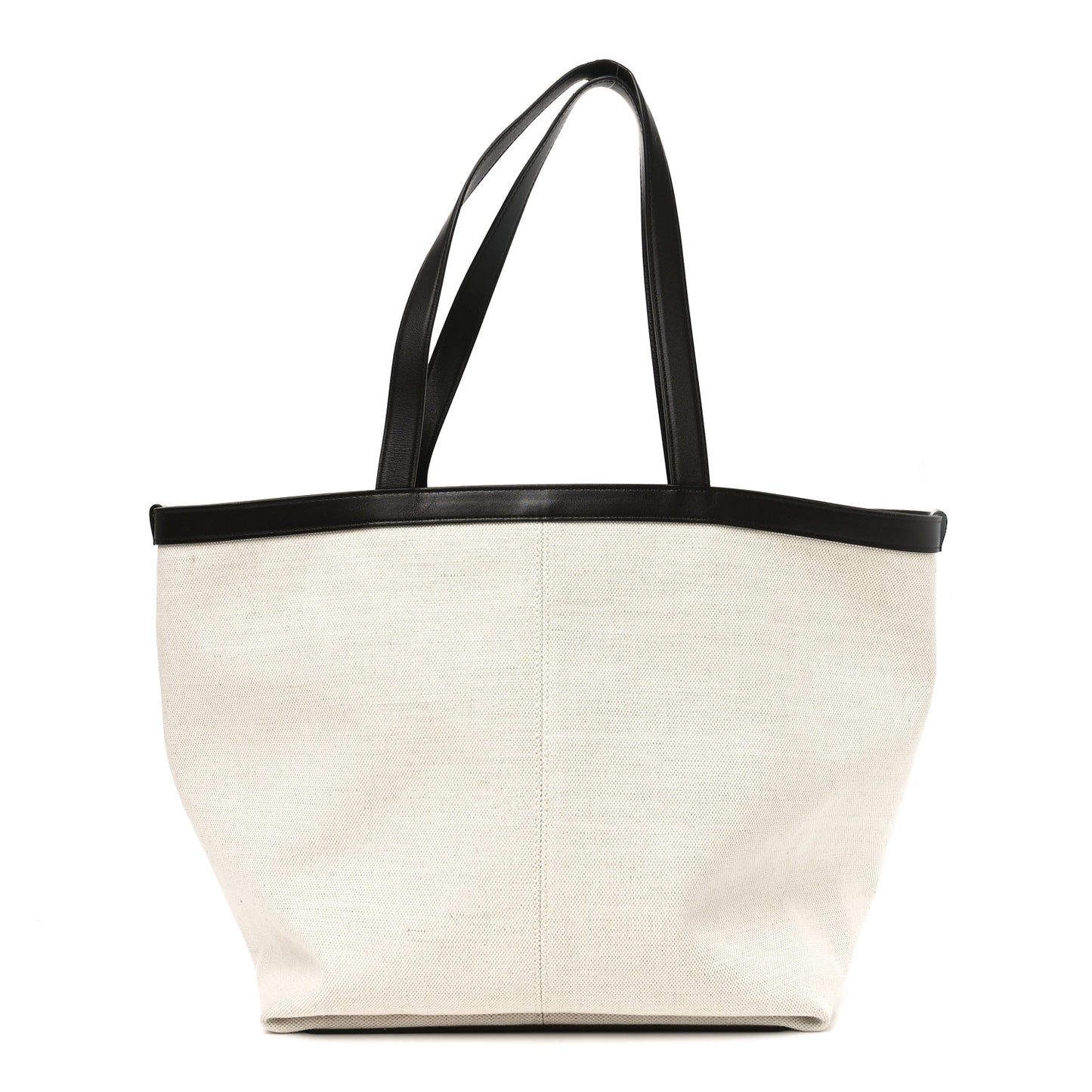 Canvas Mix Nappa Intrecciato Medium Flip Flap Tote Natural Fondant