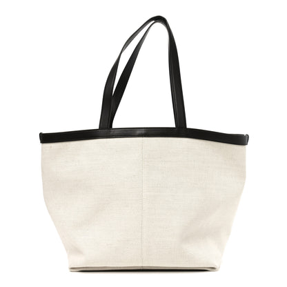 Bottega Veneta Canvas Mix Nappa Intrecciato Medium Flip Flap Tote Natural Fondant 1 of 9