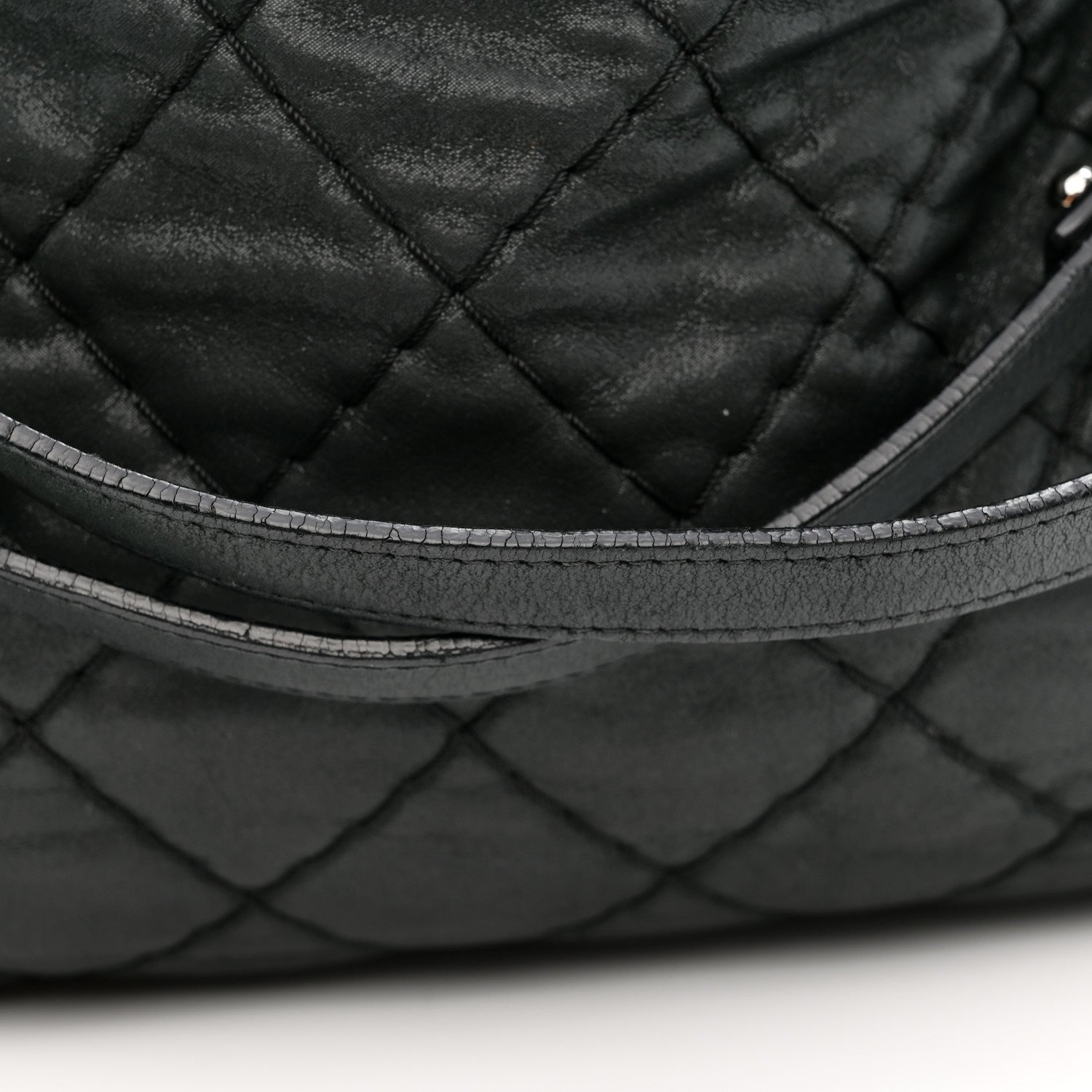 Chanel Iridescent Calfskin Quilted Relax CC Shoulder Bag Black 11 of 13