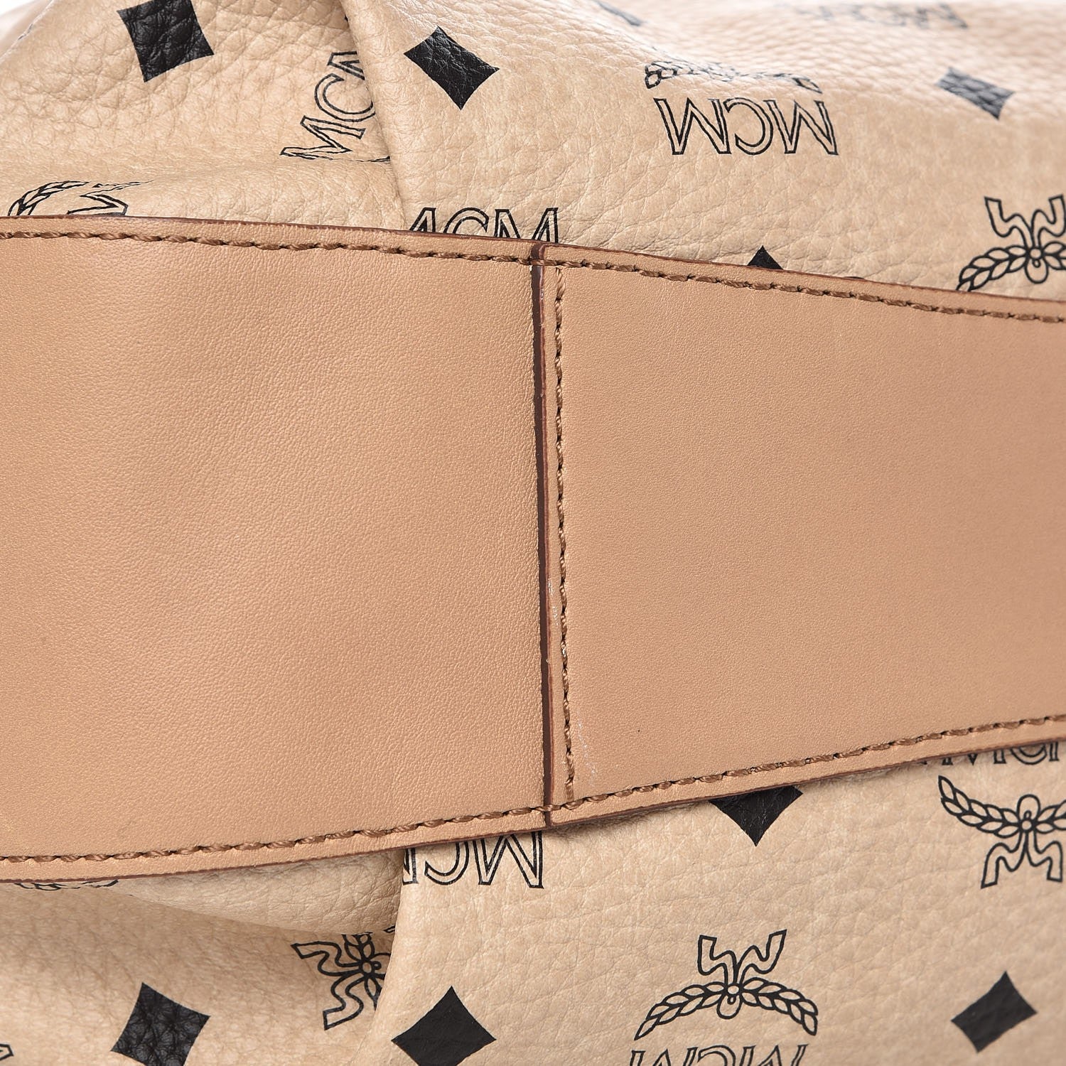 MCM Visetos Medium Drawstring Shopper Beige 17 of 20