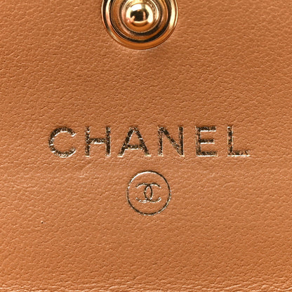 Chanel Lambskin Chevron Quilted Boy Card Holder Dark Beige 6 of 10