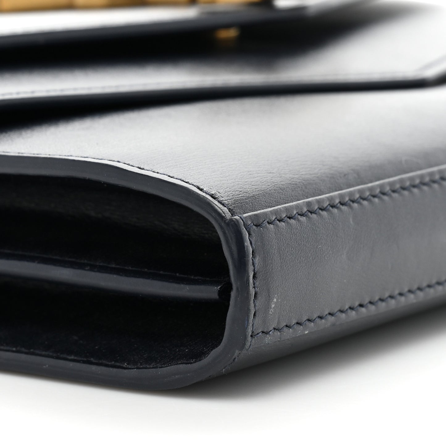 Smooth Calfskin Monogram Sulpice Chain Wallet Navy