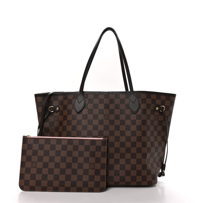 Louis Vuitton Damier Ebene Neo Neverfull MM Rose Ballerine 3 of 11