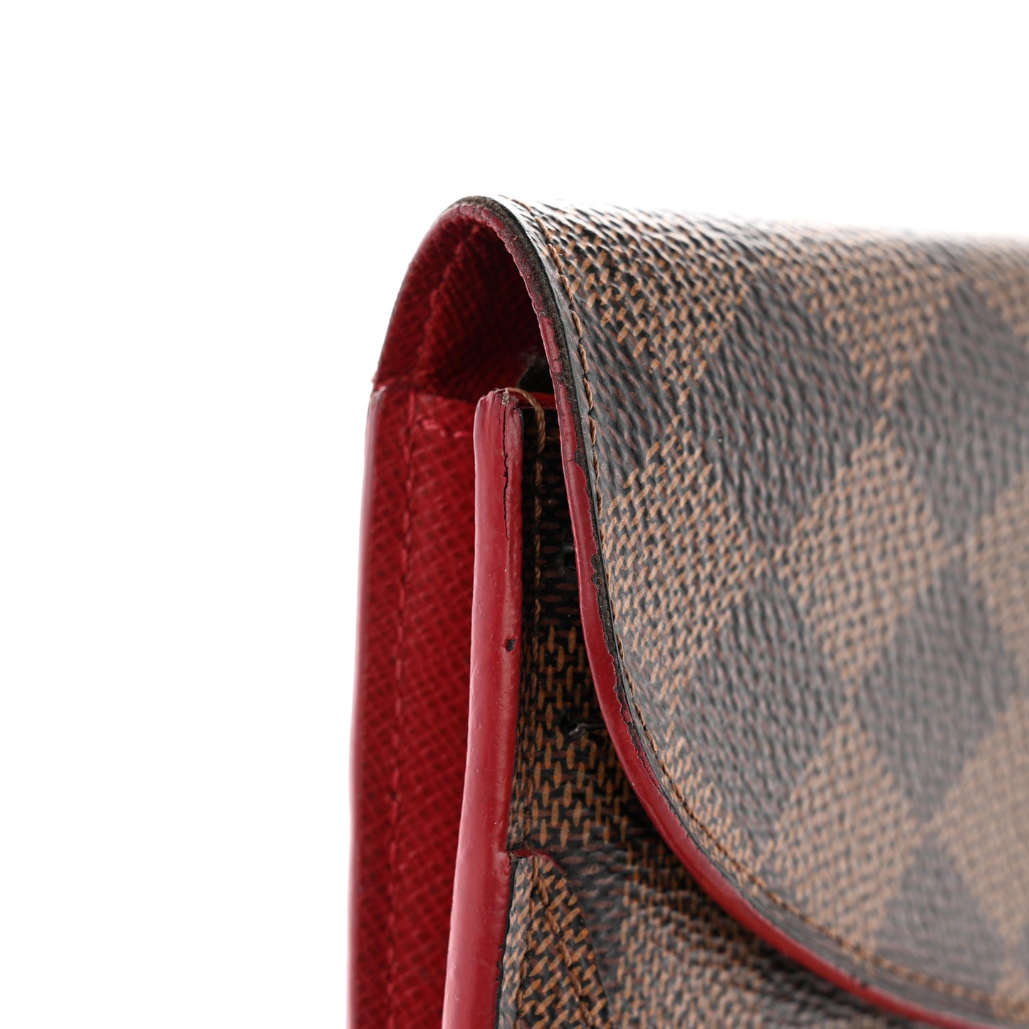 Damier Ebene Caissa Wallet Cherry