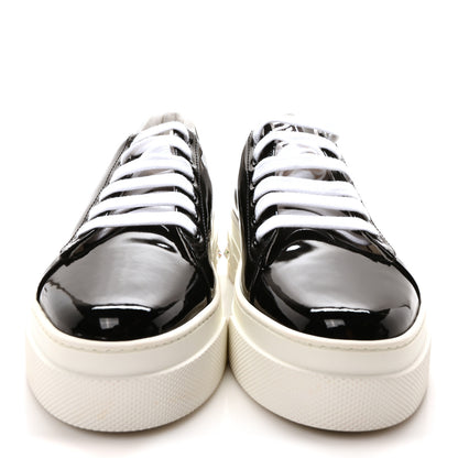 Miu Miu Patent Crystal Sneakers 39.5 Black 3 of 8