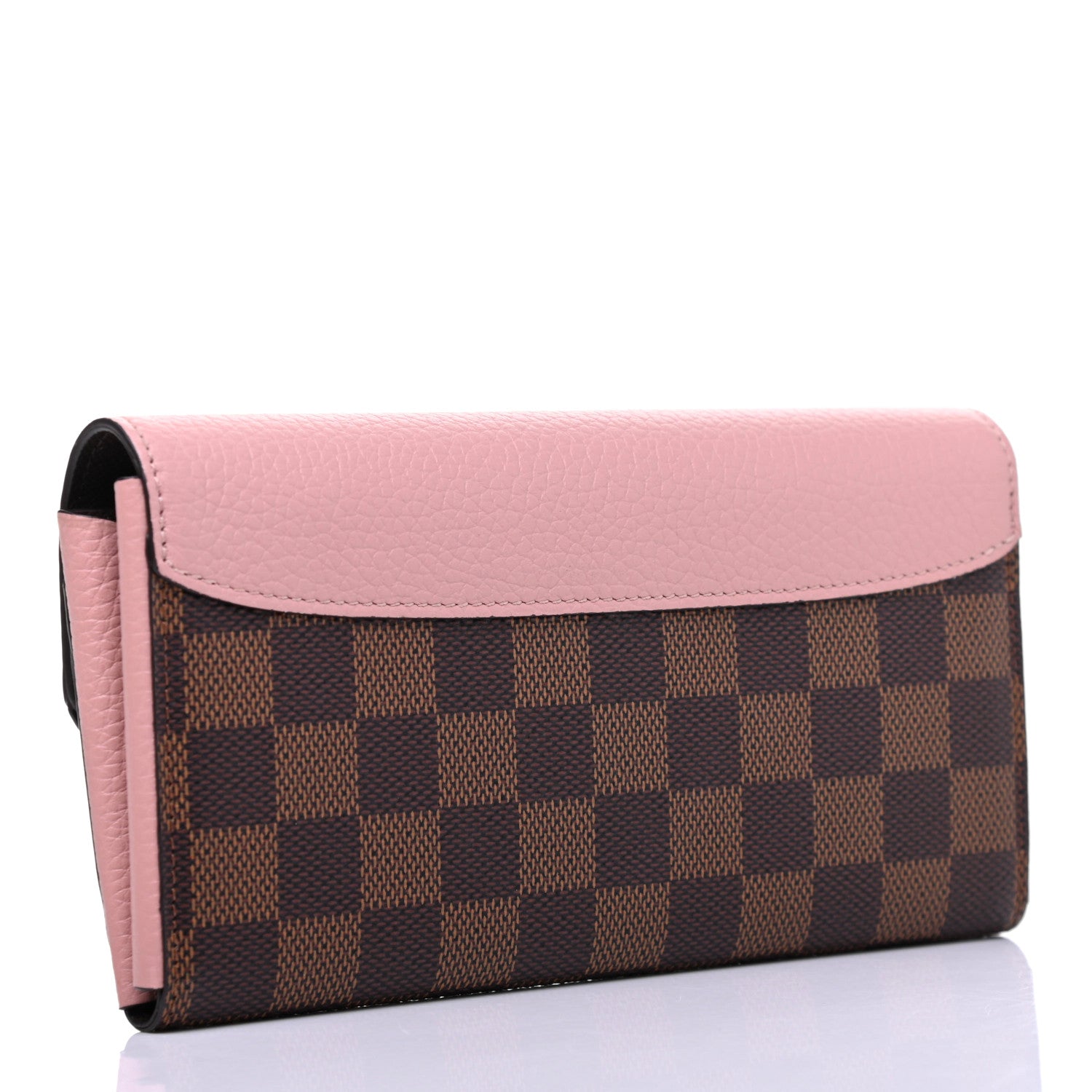 Louis Vuitton Damier Ebene Normandy Wallet Rose Ballerine 3 of 8