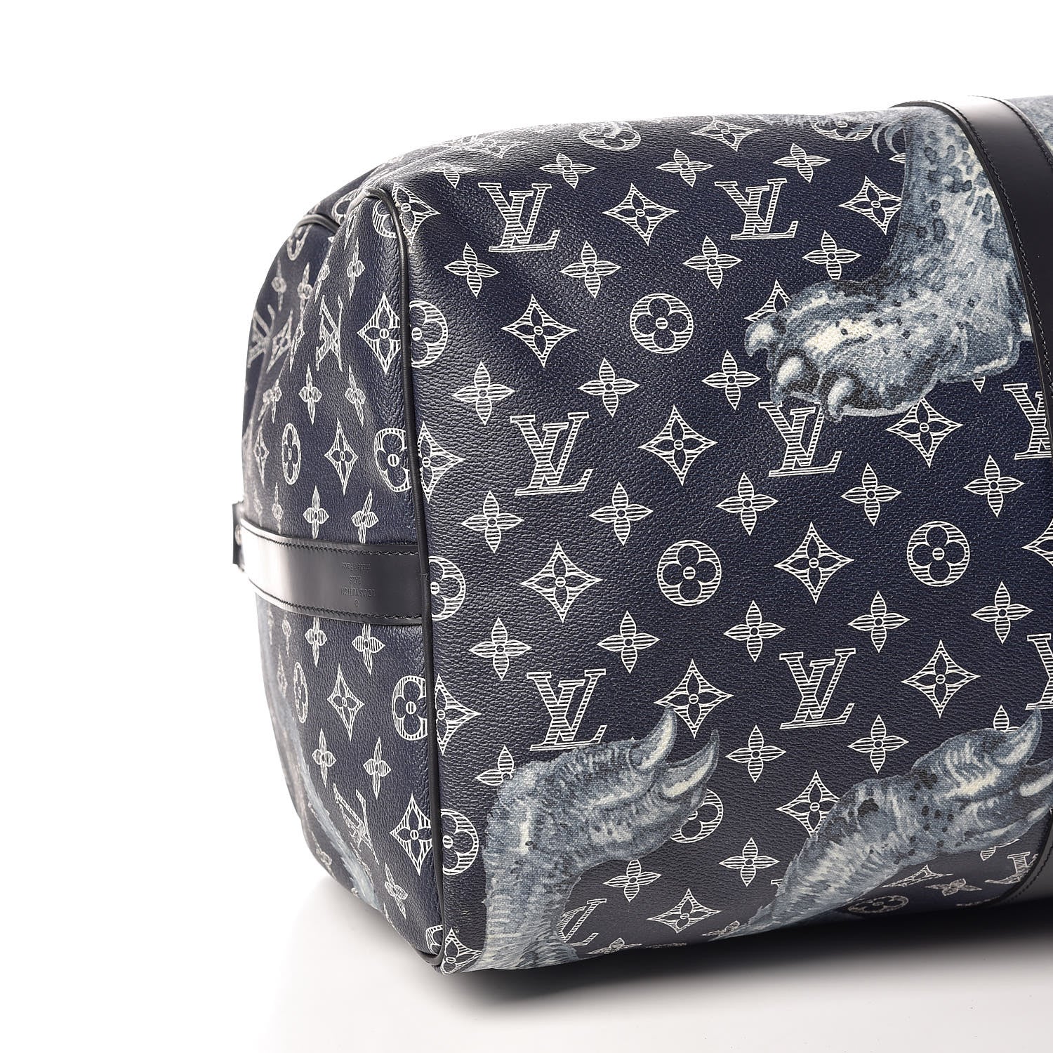 Louis Vuitton Savane Monogram Lion Chapman Keepall Bandouliere 55 Encre 5 of 12