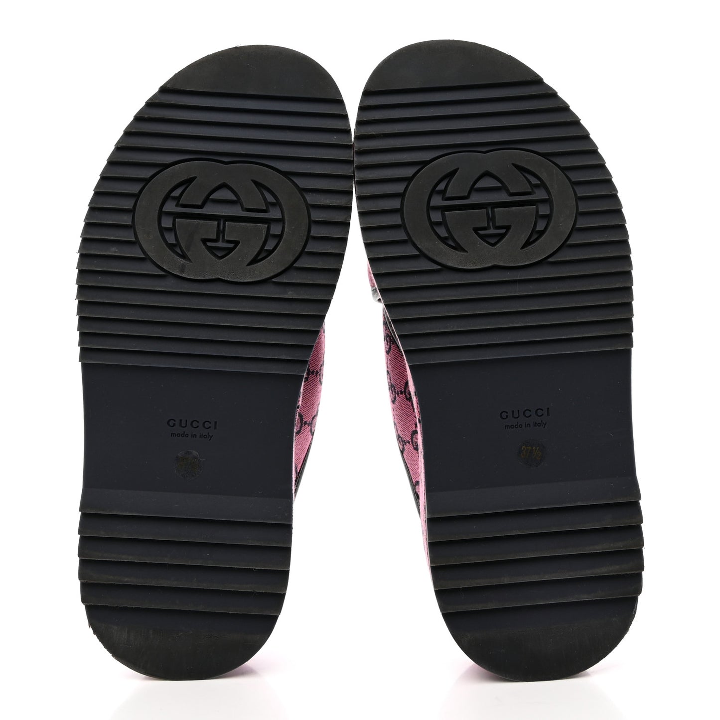 Monogram Multicolor Criss Cross Platform Slide Sandals 37.5 Pink Blue