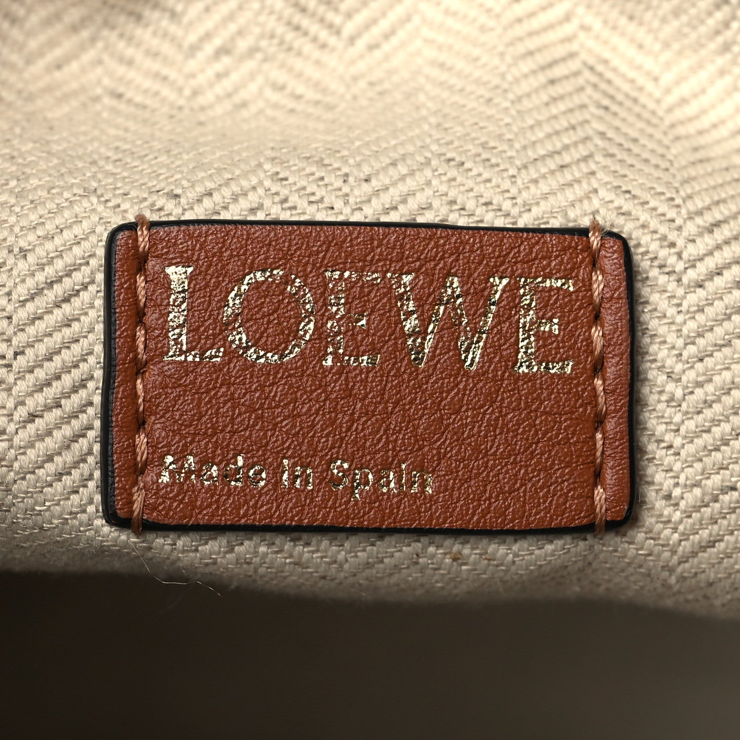 Loewe Jacquard Anagram Calfskin Small Cubi Bag Ecru Tan 6 of 7