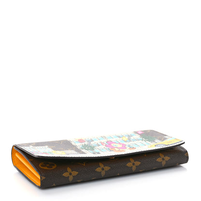 Louis Vuitton Monogram 2022 Christmas Animation Sarah Wallet Yellow 4 of 8