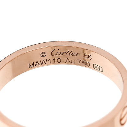 Cartier 18K Pink Gold 3.5mm LOVE Wedding Band Ring 56 7.5 4 of 4