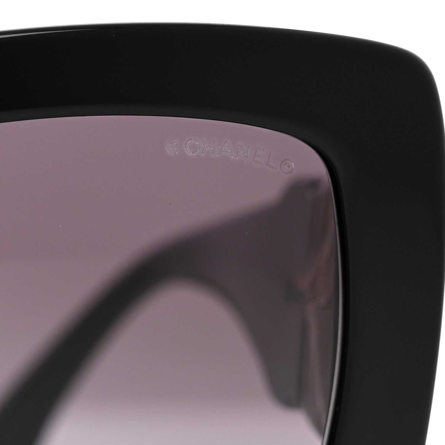 Chanel Acetate Calfskin Square Sunglasses 5474-Q-A Black White 7 of 8